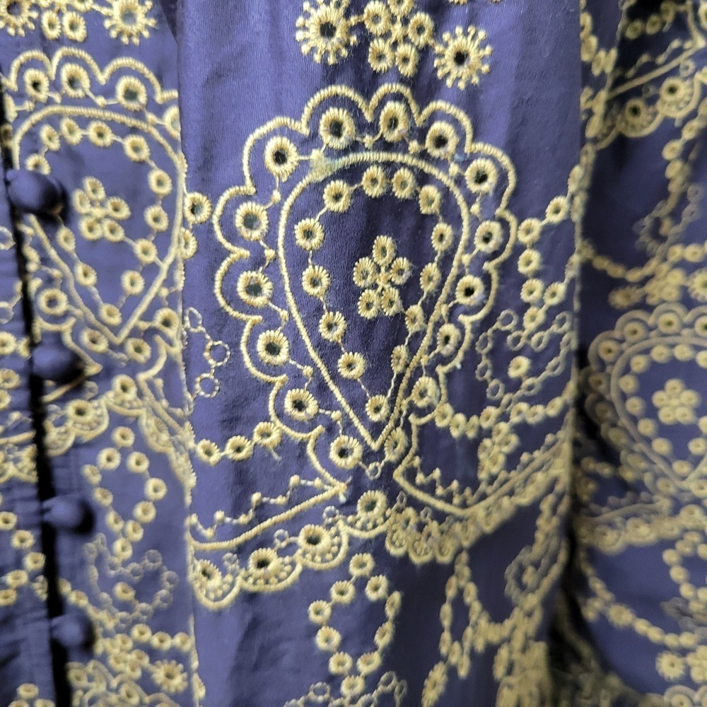 Johnny Was Elora Eyelet Blouse 100% Cotton Size Small - Picture 5 of 15